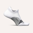 Feetures Elite Light Cushion No Show Tab Socks - White