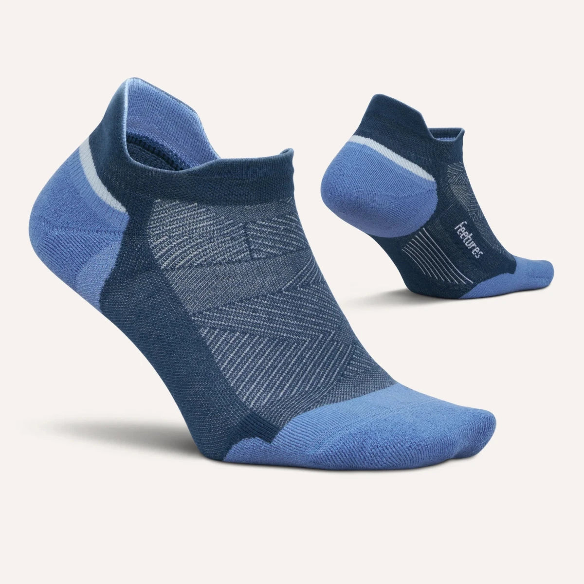 Feetures Elite Max Cushion No Show Tab Socks - Blue Wave