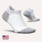 Feetures Elite Max Cushion No Show Tab Socks - White