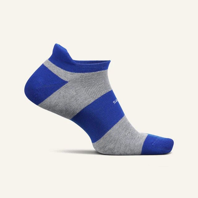 Feetures High Performance Max Cushion No Show Tab Socks - Boost Blue