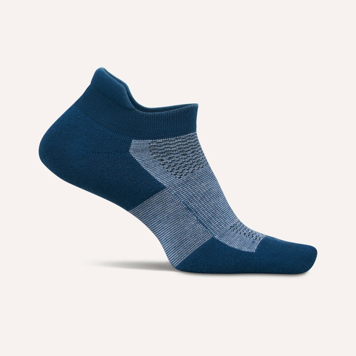 Feetures High Performance Max Cushion No Show Tab Socks - Rich Navy