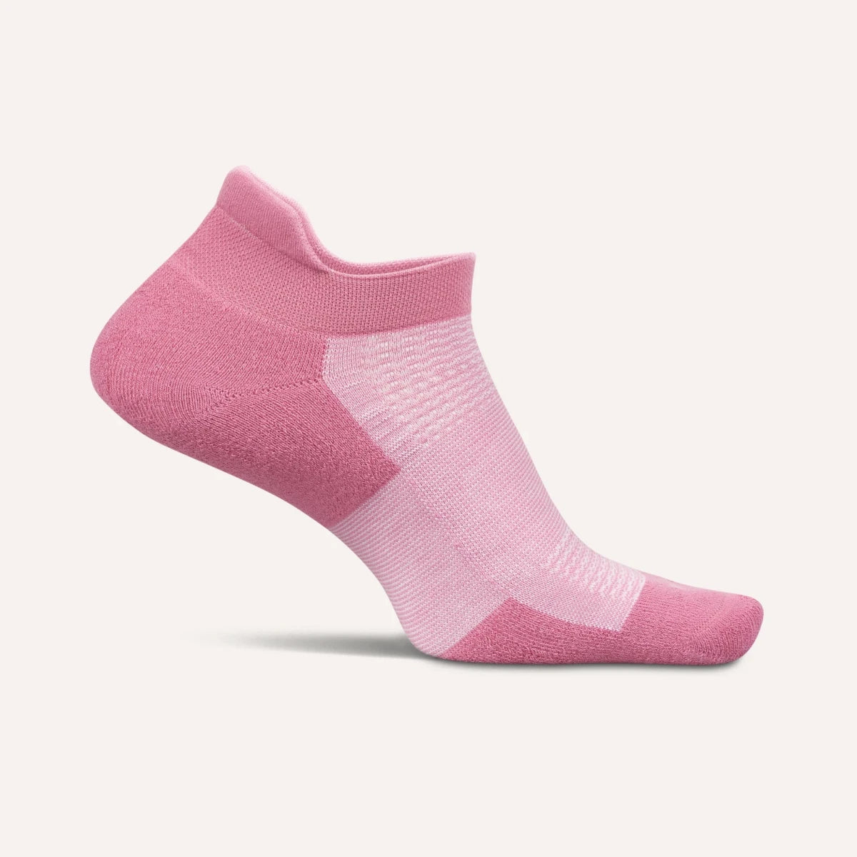 Feetures High Performance Max Cushion No Show Tab Socks - Rosewater