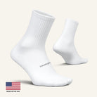 Feetures High Performance Max Cushion Quarter Tall Socks - White