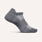 Feetures High Performance Ultra Light No Show Tab Socks - Heather Grey