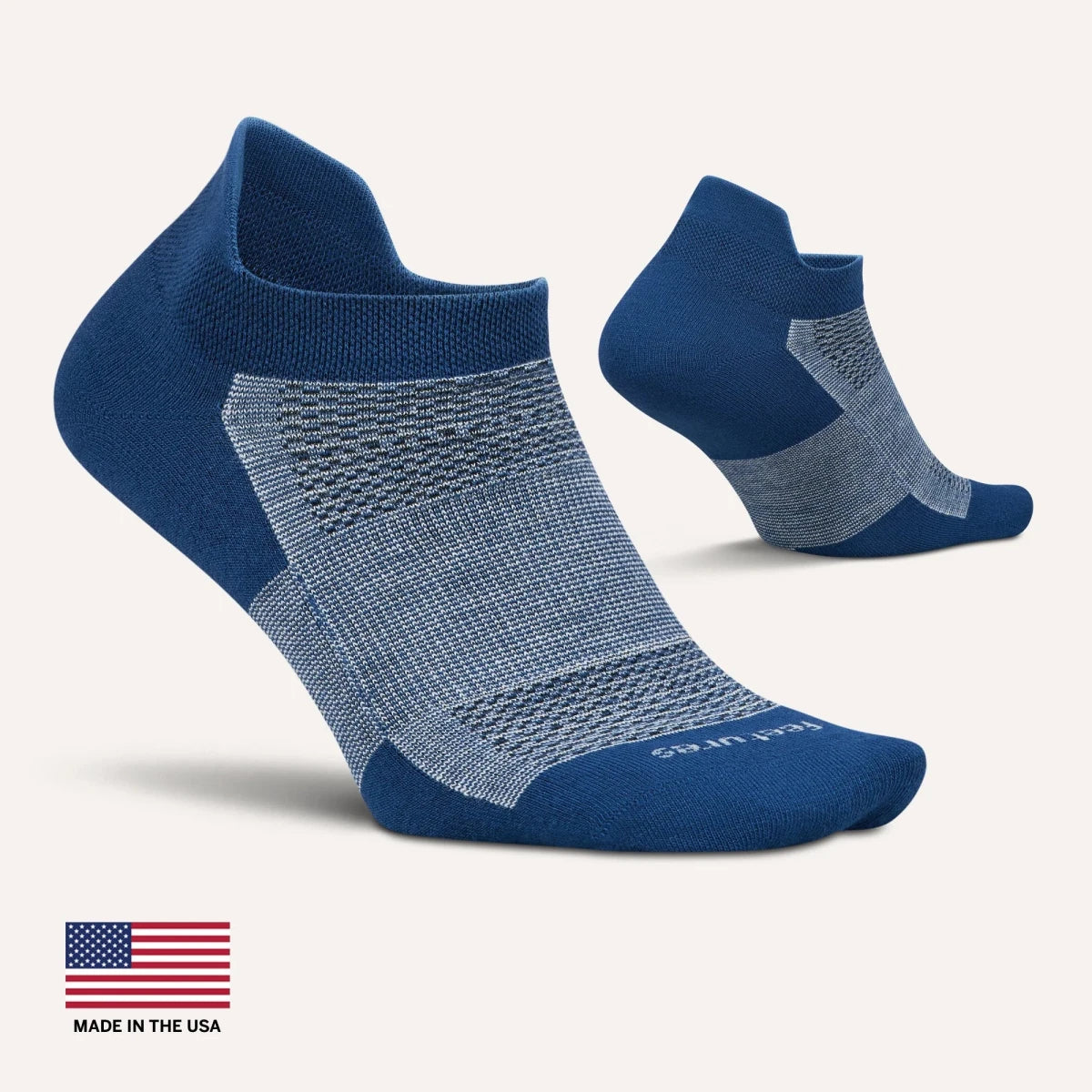 Feetures High Performance Ultra Light No Show Tab Socks - Rich Navy