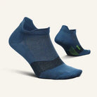 Feetures Merino 10 Cushion No Show Tab Socks - Atlantic Blue