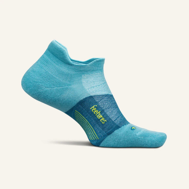 Seliga ShoesFeetures Merino 10 Max Cushion No Show Tab Socks - Tahoe Blue
