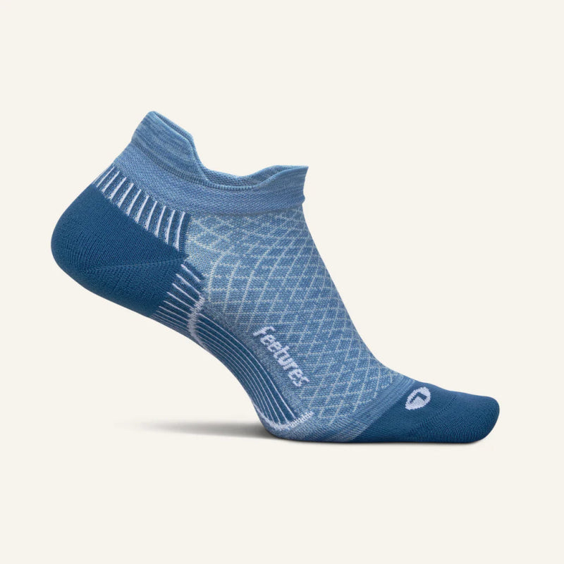 Feetures Plantar Fasciitis Relief Sock Light Cushion No Show Tab Socks - Chambray Sky