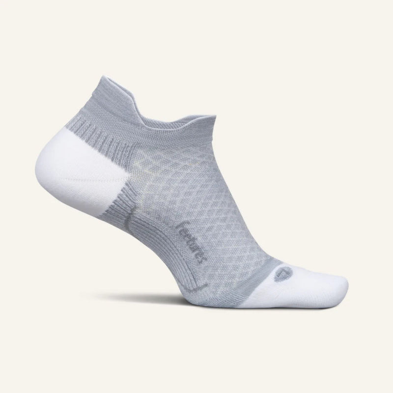 Feetures Plantar Fasciitis Relief Sock Light Cushion No Show Tab Socks - Gray