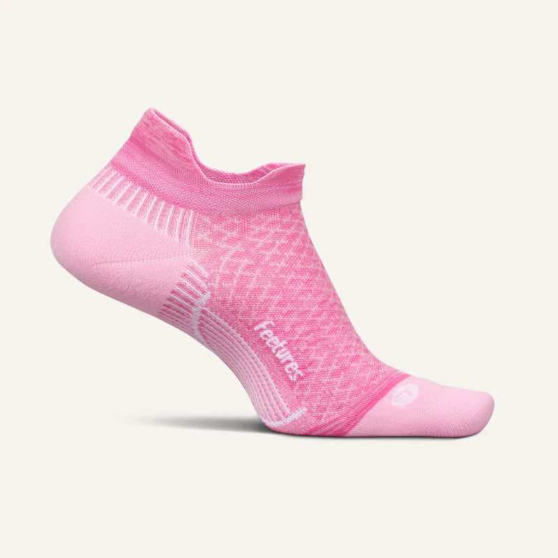 Feetures Plantar Fasciitis Relief Sock Light Cushion No Show Tab Socks - Wild Rose