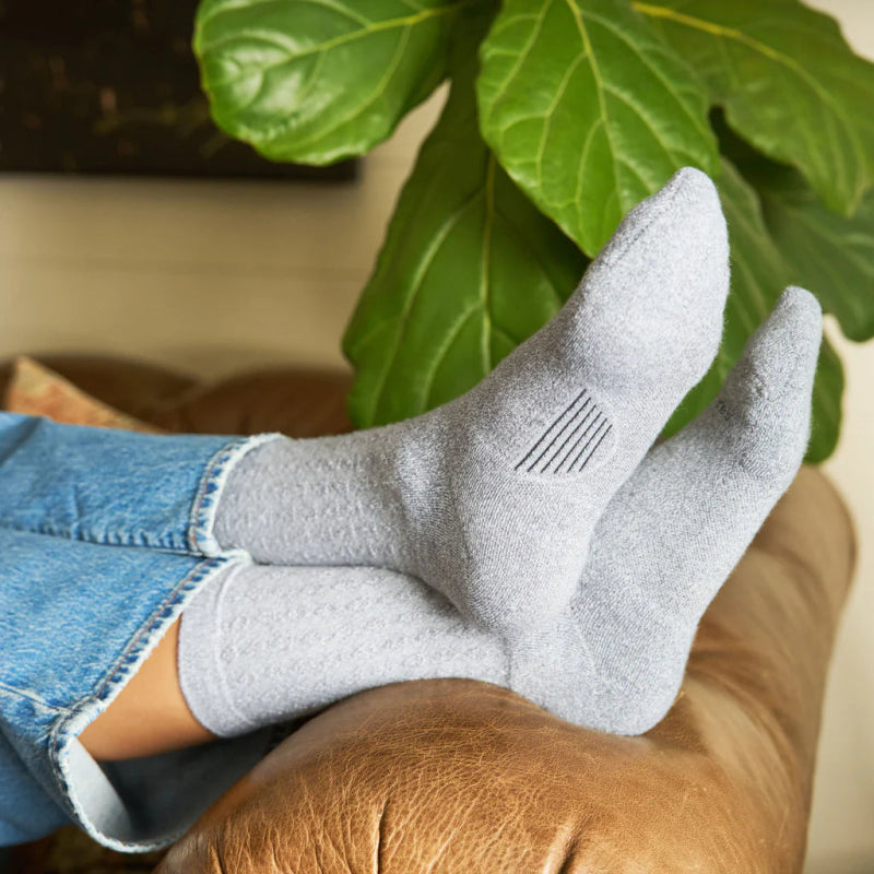 Feetures Women’s Everyday Max Cushion Crew - Plush Heather