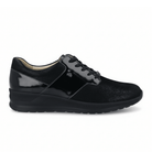 Finn Comfort Women's Caino - Black Stretch/Patent Leather