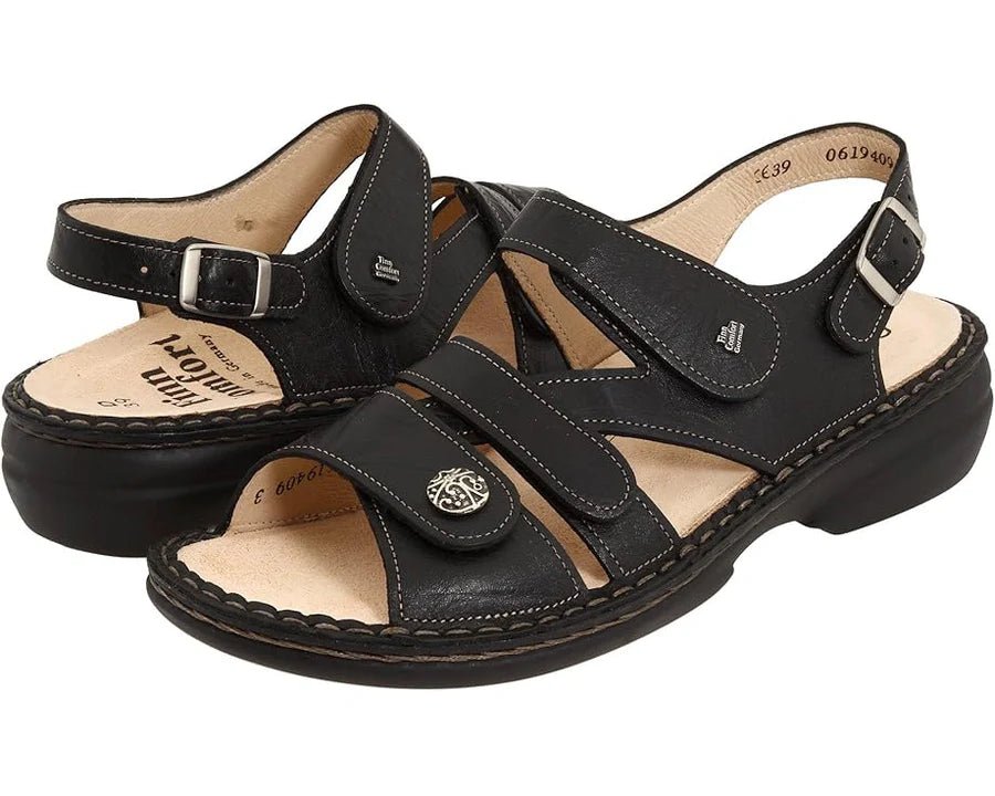Finn Comfort Women's Gomera - S Sandal - Black Brina