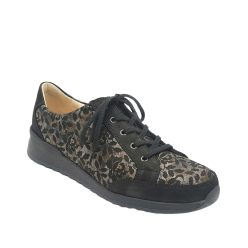 Finn Comfort Women's Pordenone - Black/Marron Leaves