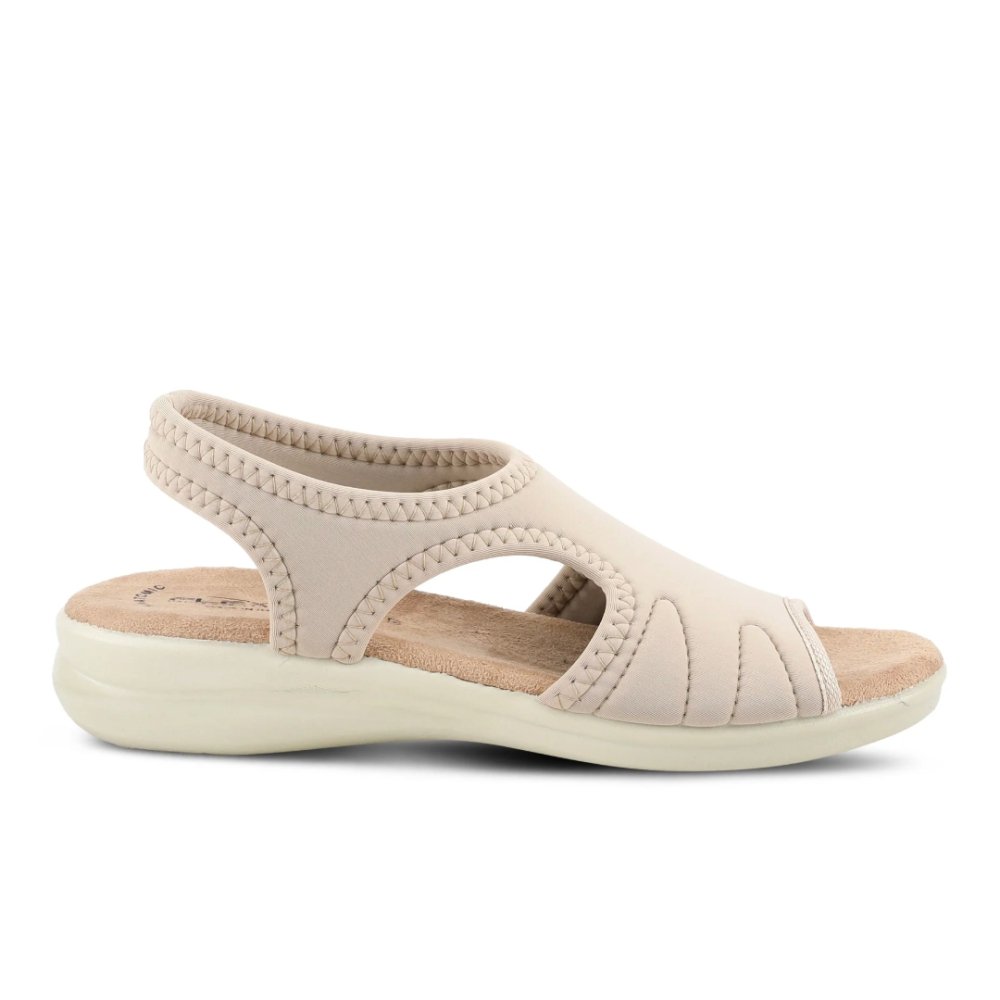 Flexus By Spring Step Women s Nyaman Pull On Stretch Sandals Beige Seliga Shoes