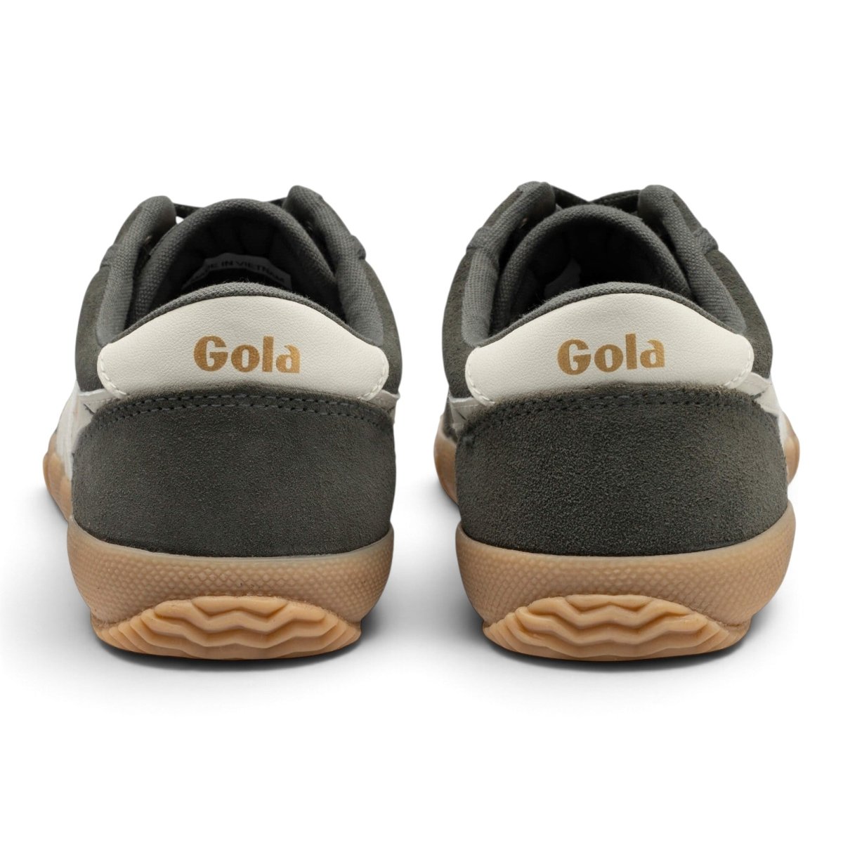 Gola Women's Badminton Suede Sneakers - Conifer/Off White/Gum