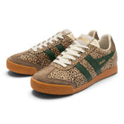 Gola Women's Elan Savanna Sneakers - Tan Cheetah/Tobacco/Evergreen