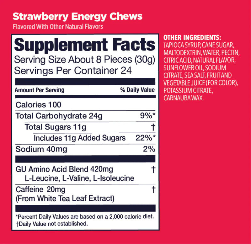 Seliga ShoesGU Energy Labs Energy Chews - Strawberry