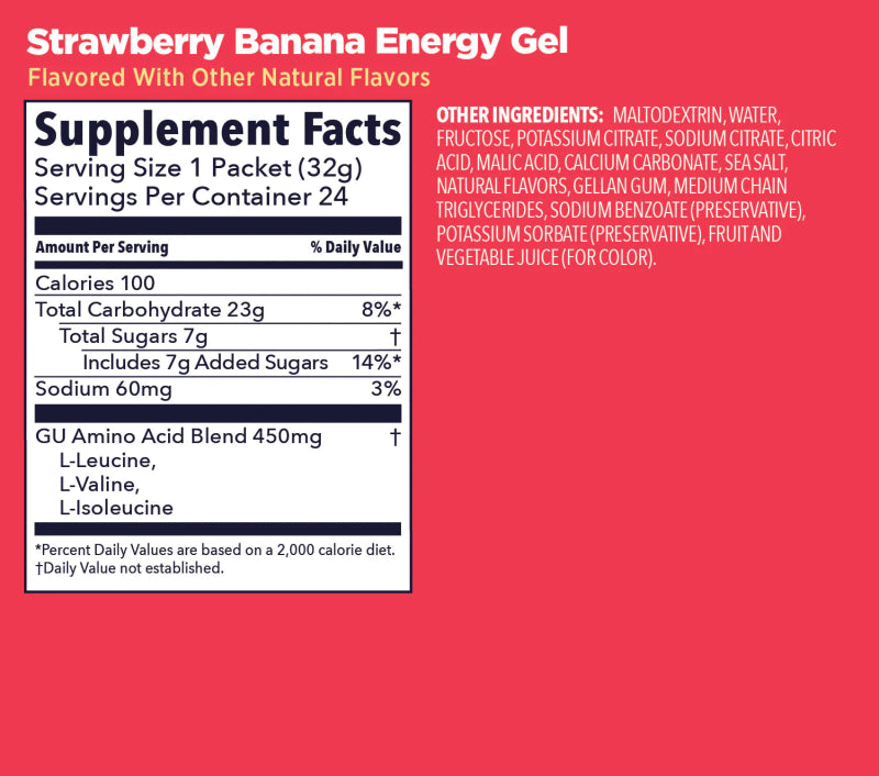 GU Energy Labs Original Energy Gel - Strawberry Banana
