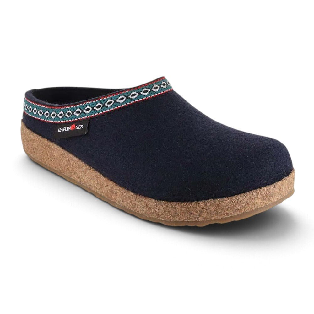 Haflinger GZ Classic Grizzly Clog - Navy