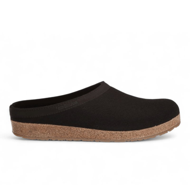 Seliga ShoesHaflinger GZL Leather Trim Grizzly Clog - Black