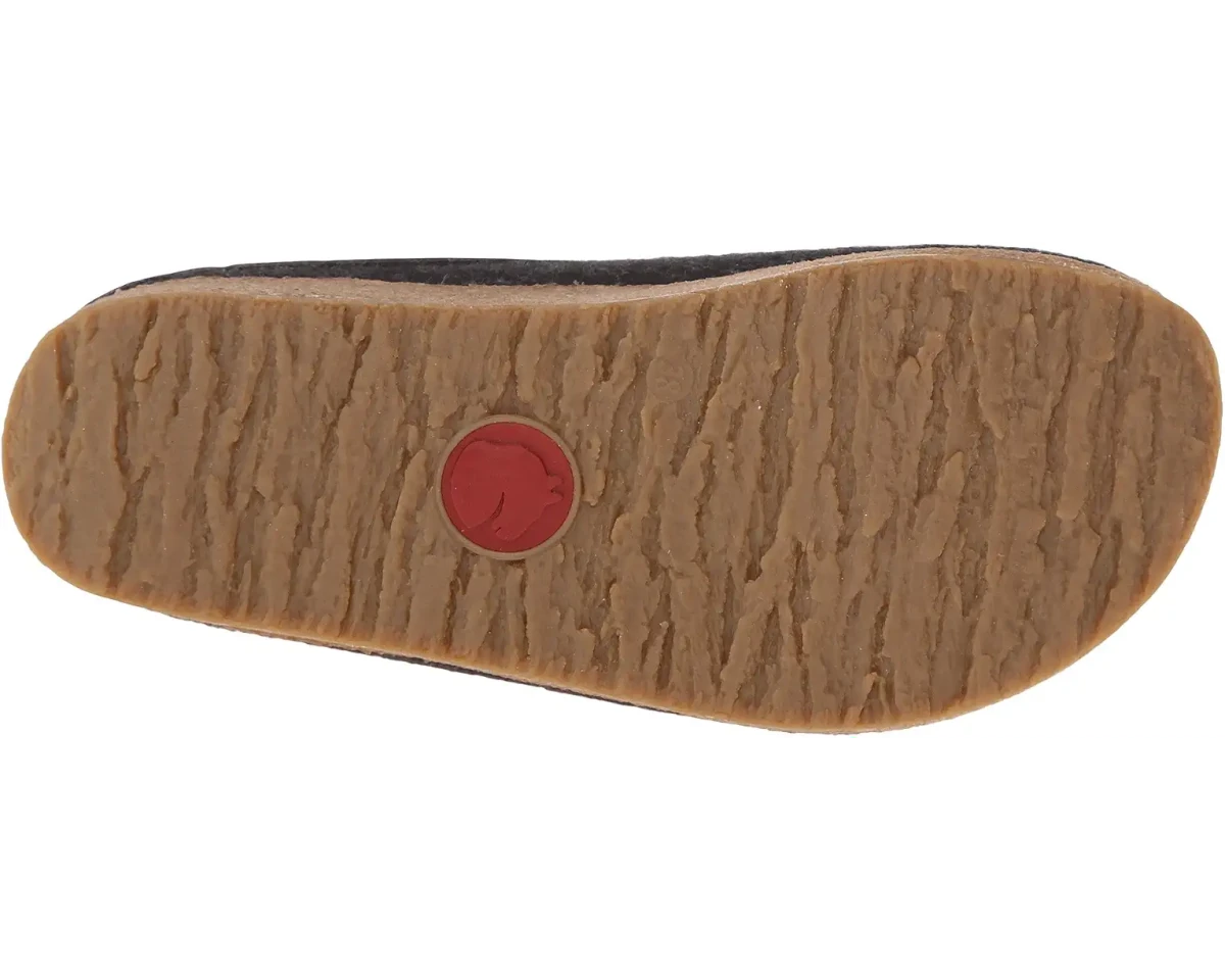Haflinger GZL Leather Trim Grizzly Clog - Charcoal