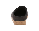 Haflinger GZL Leather Trim Grizzly Clog - Charcoal