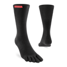 Injinji Sport Original Weight Crew Toe Socks - Black