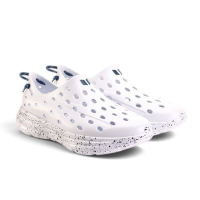 Kane Footwear Revive - All White/Indigo Speckle