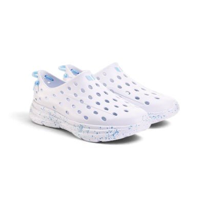 Kane Footwear Revive - All White/Light Blue Speckle