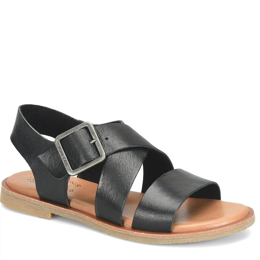 Kork-Ease Women's Dara Flat Sandal - Black