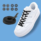 Lock Laces Flat Laces No - Tie Shoelace System - Black