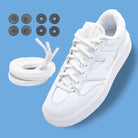 Lock Laces Flat Laces No - Tie Shoelace System - White