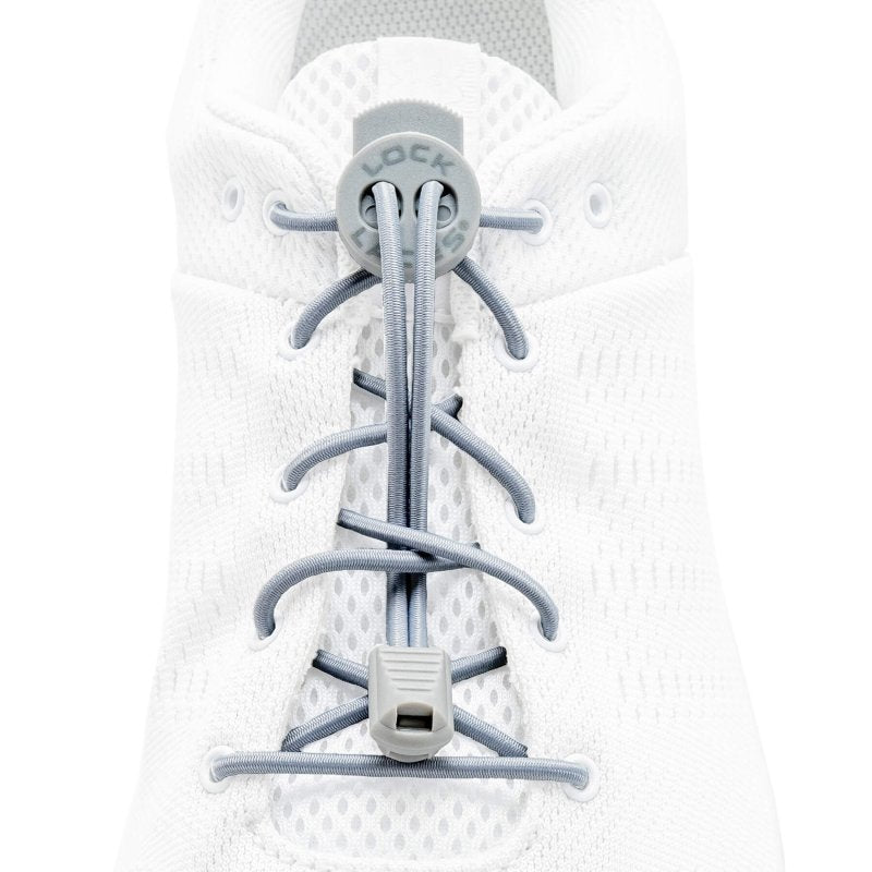 Lock Laces Solid No - Tie Shoelaces - Gray Solid