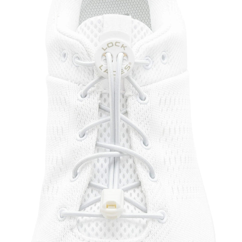 Lock Laces Solid No - Tie Shoelaces - White Solid