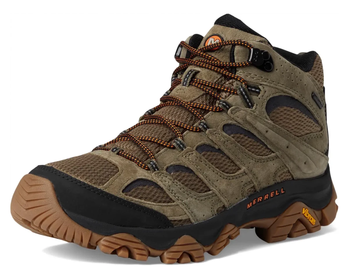 Merell Men's Moab 3 Mid Waterproof Hiking Boots - Olive/Gum