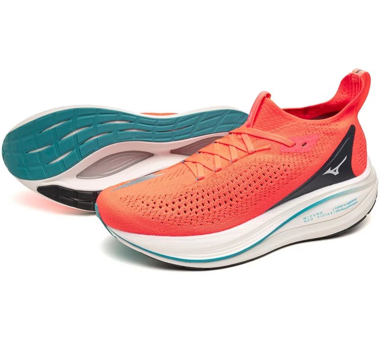 Mizuno Men's Neo Vista 2 Running Shoes - Striking Coral/White