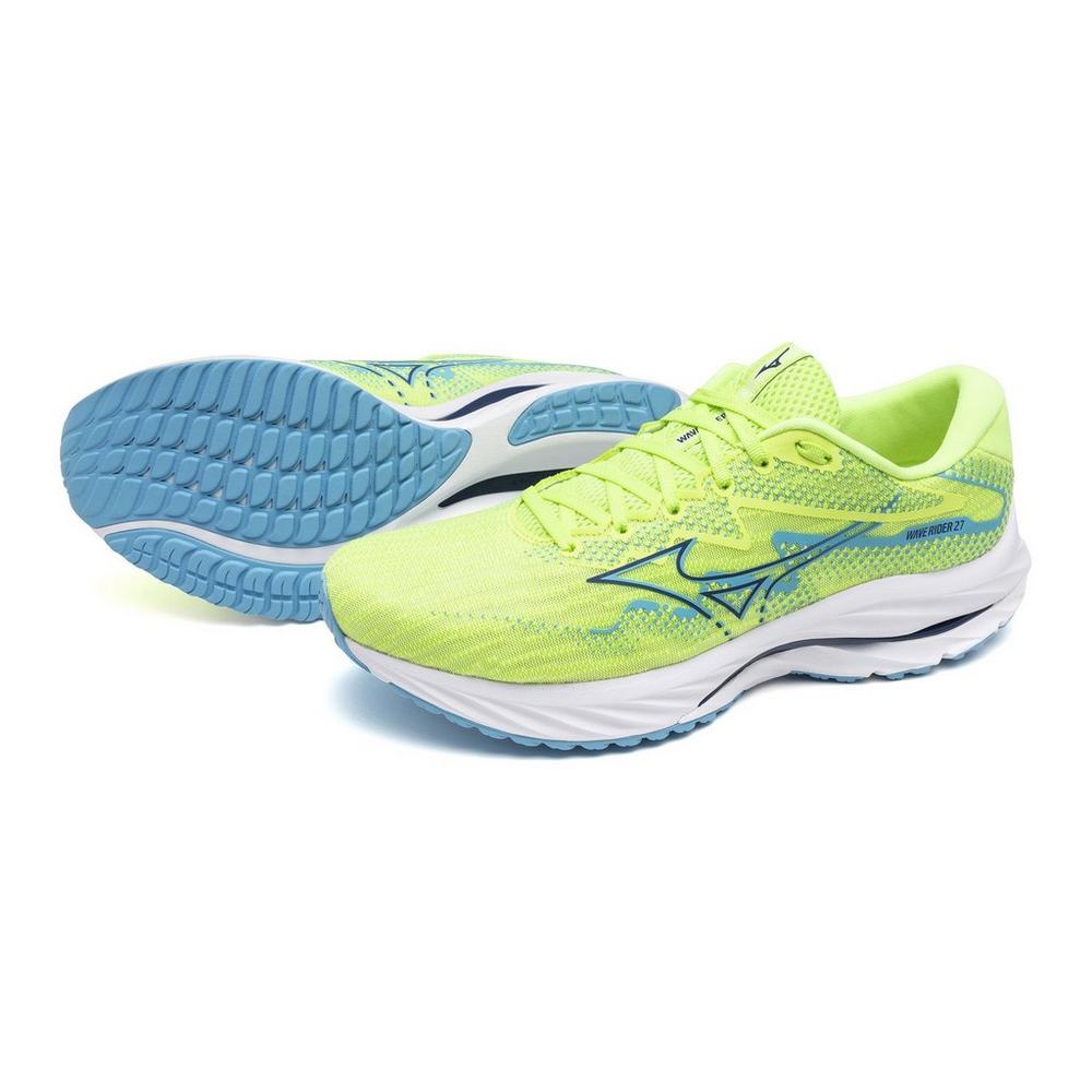 Mizuno Men's Wave Rider 27 - Sharp Green/Navy Peony