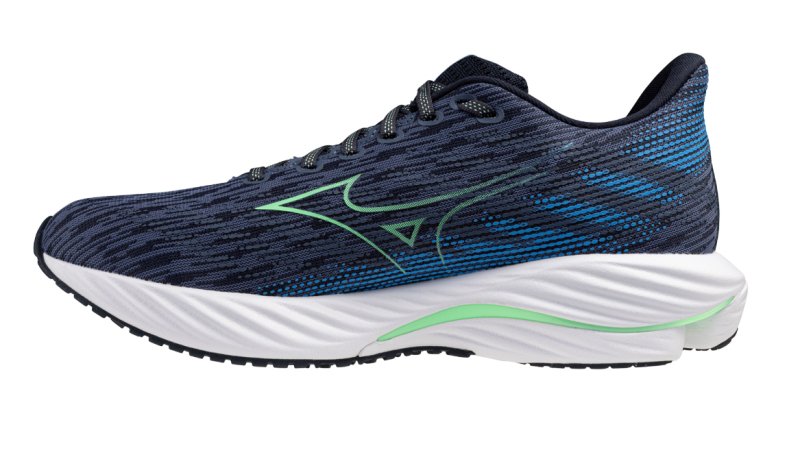 Mizuno Men's Wave Rider 28 - Vintage Indigo/Neo Mint