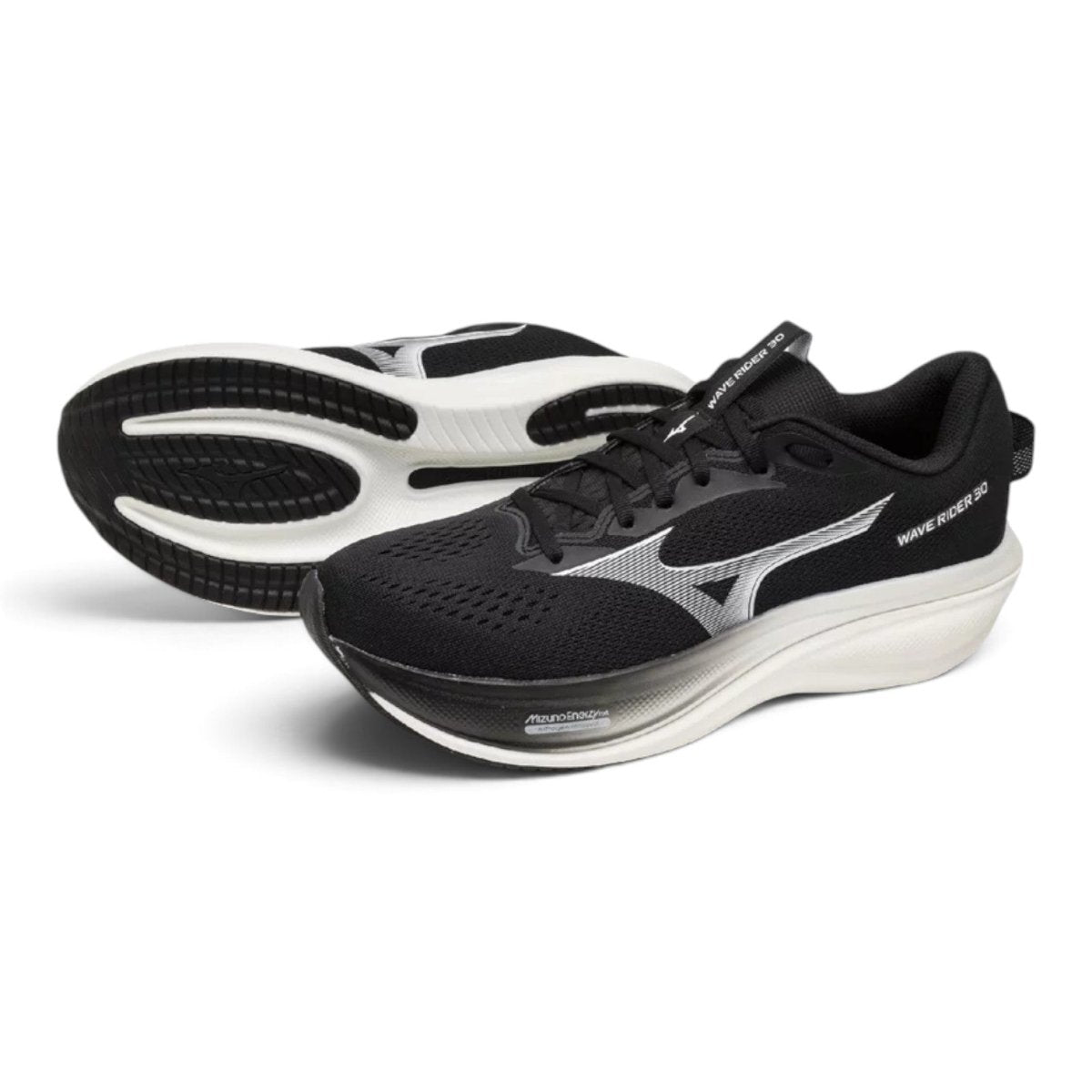 Mizuno Men's Wave Rider 30 Running Shoes - Black/White
