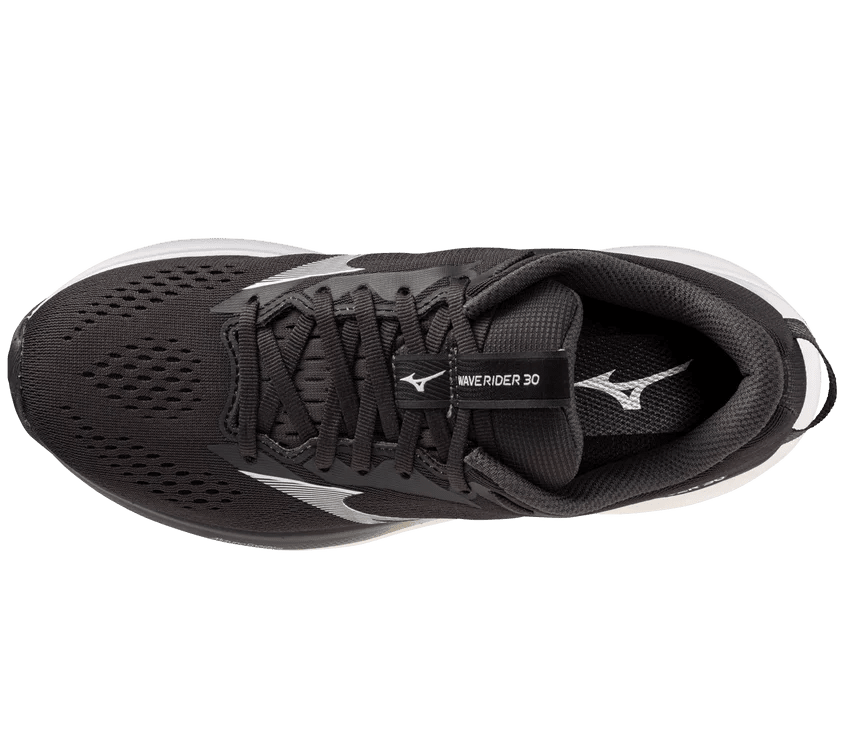 Mizuno Women's Wave Rider 30 Running Shoes - Black Sand/White