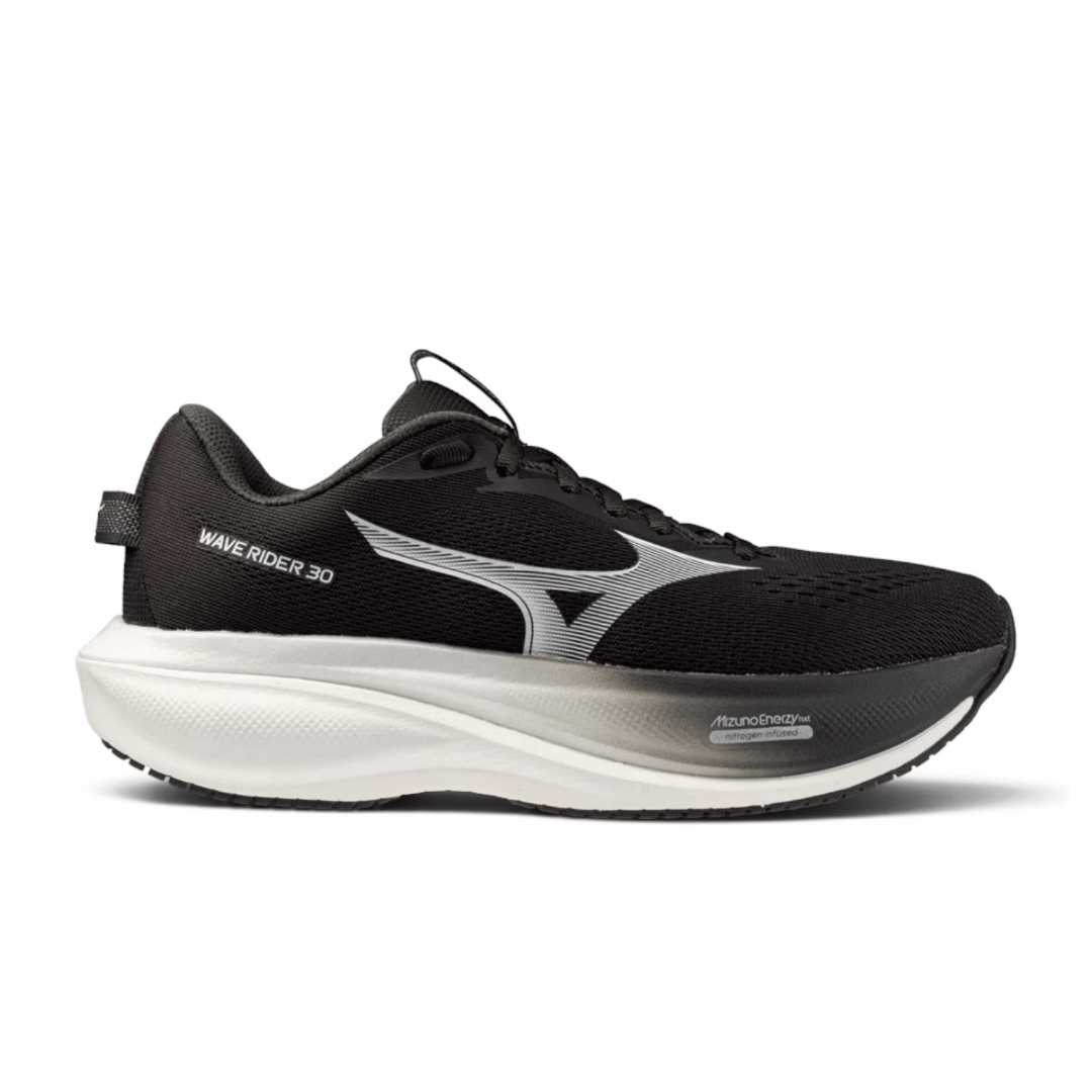 Mizuno Women's Wave Rider 30 Running Shoes - Black Sand/White