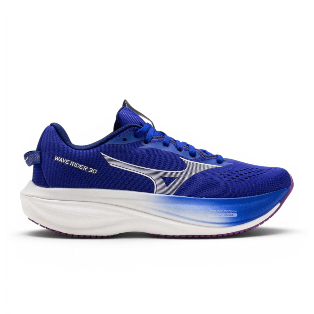 Mizuno Women's Wave Rider 30 Running Shoes - Royal Blue/White