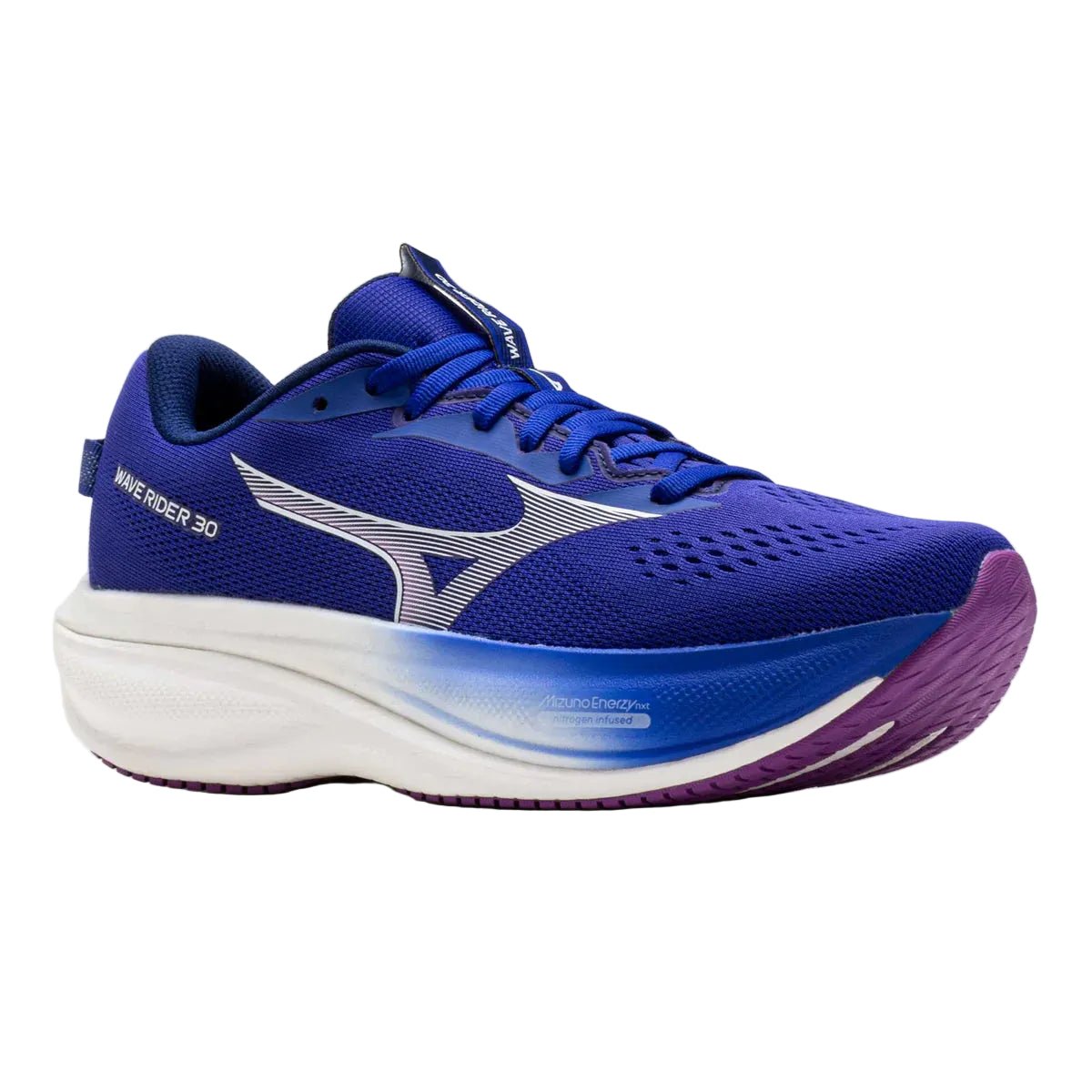 Mizuno Women's Wave Rider 30 Running Shoes - Royal Blue/White