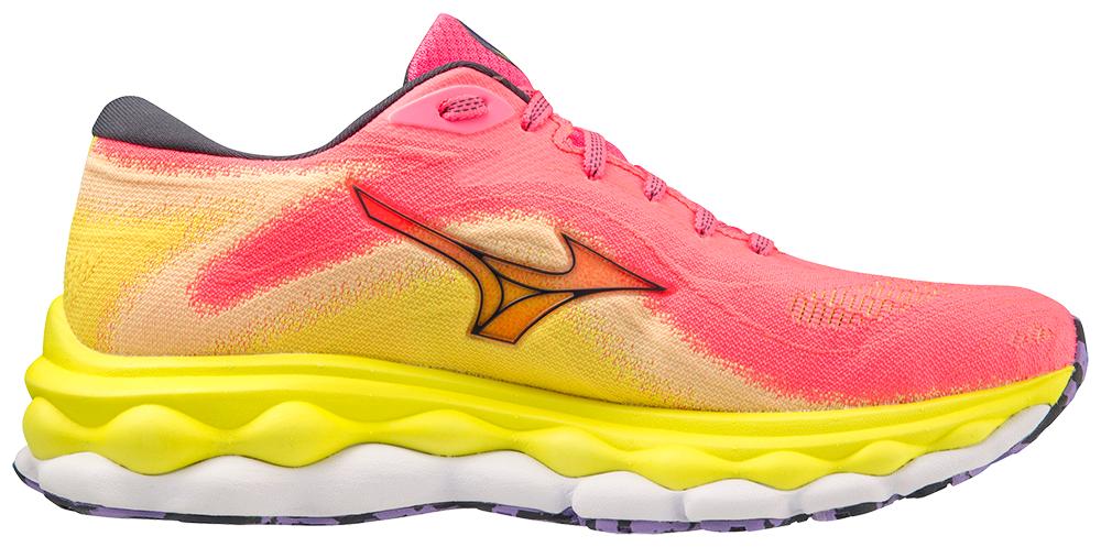 Mizuno Women's Wave Sky 7 - High Vis Pink/Ombre Blue