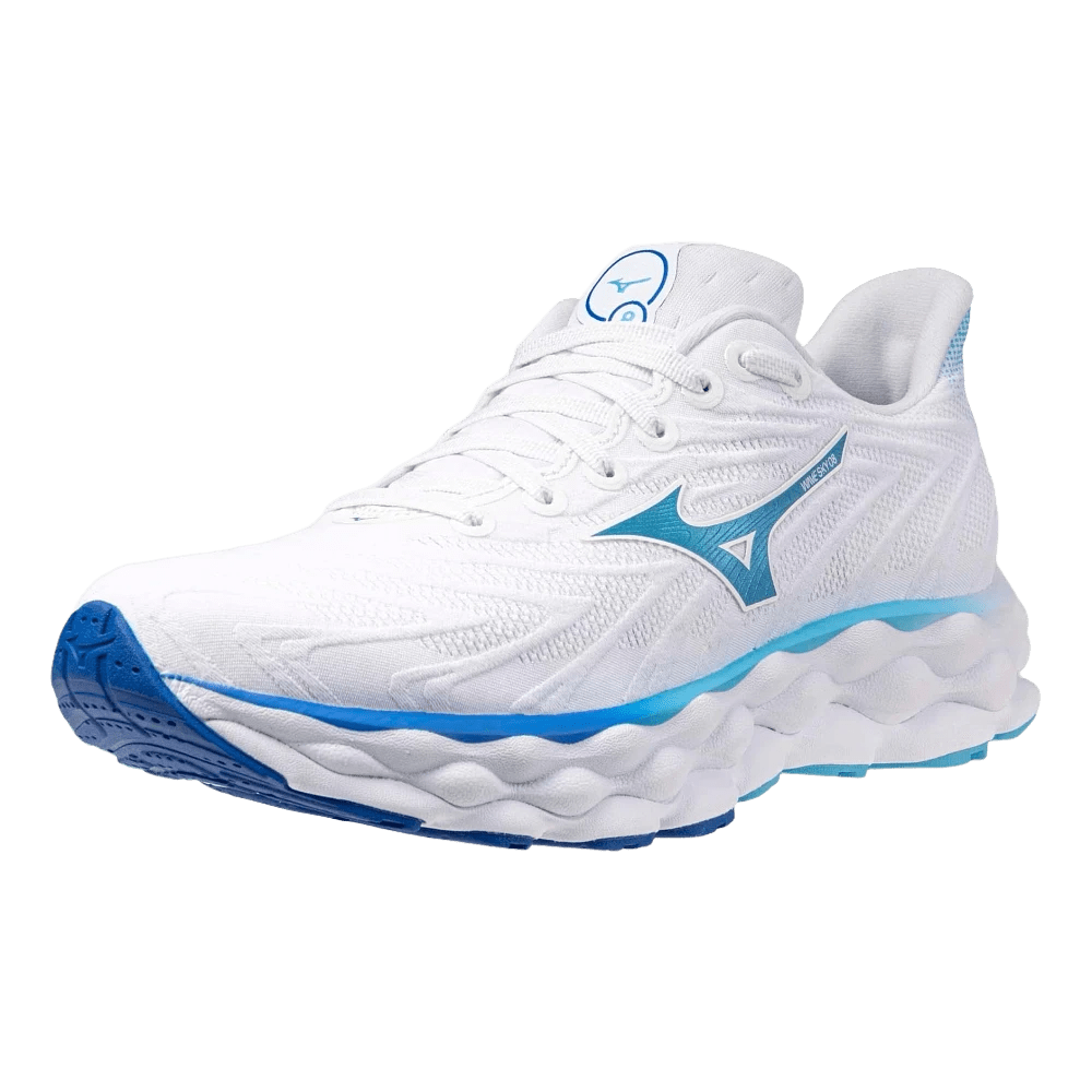 Mizuno Women's Wave Sky 8 - White/Mercury Blue