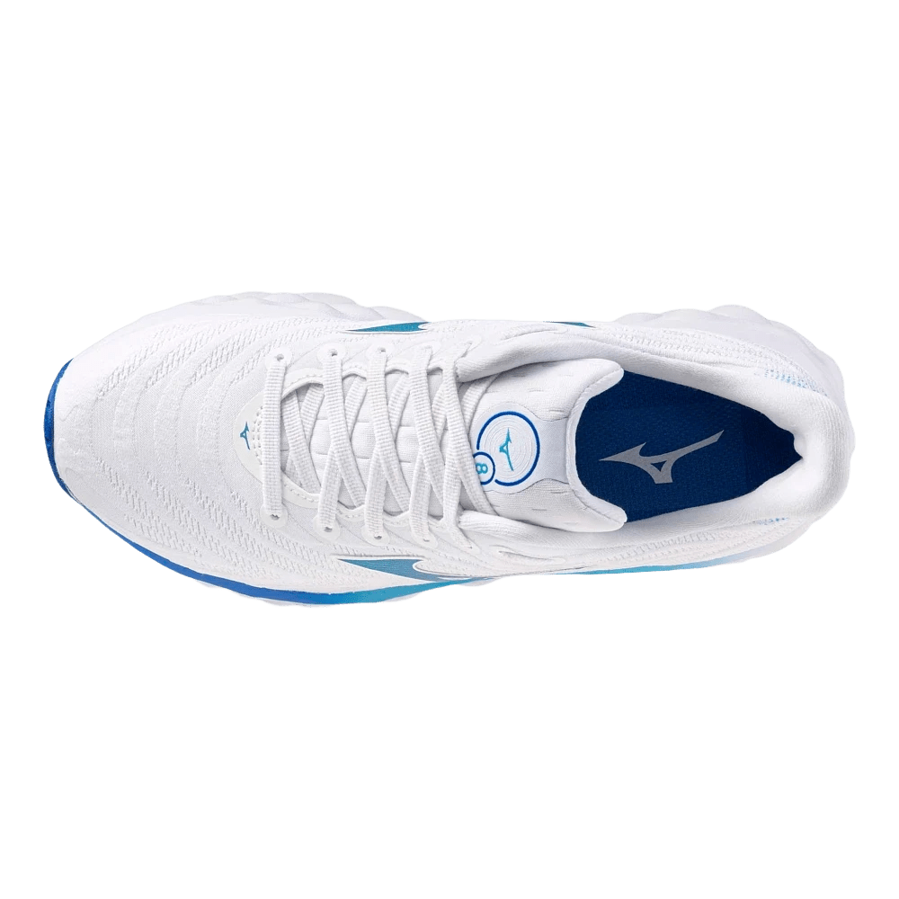 Mizuno Women's Wave Sky 8 - White/Mercury Blue