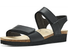 Naot Women's Aisha Arch Pro Sandal - Black Leather/Black Suede