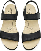 Naot Women's Aisha Arch Pro Sandal - Black Leather/Black Suede