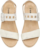 Naot Women's Dynasty Wedge Sandal - Platinum Striped/Quartz/Titanium